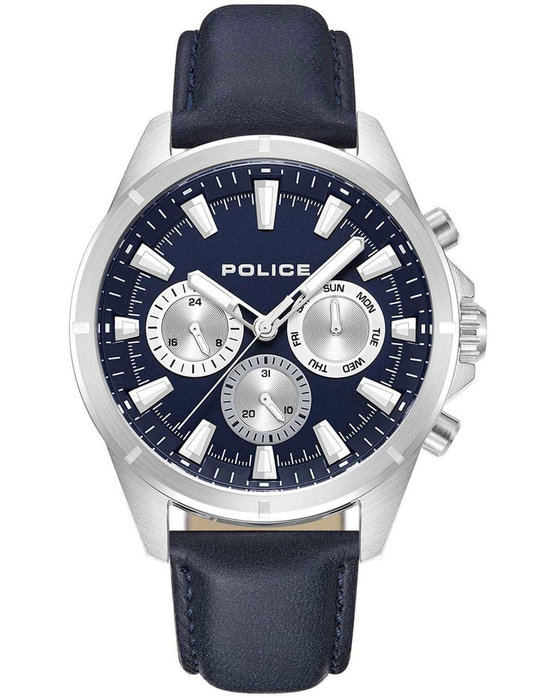 POLICE Malawi Blue Leather Strap