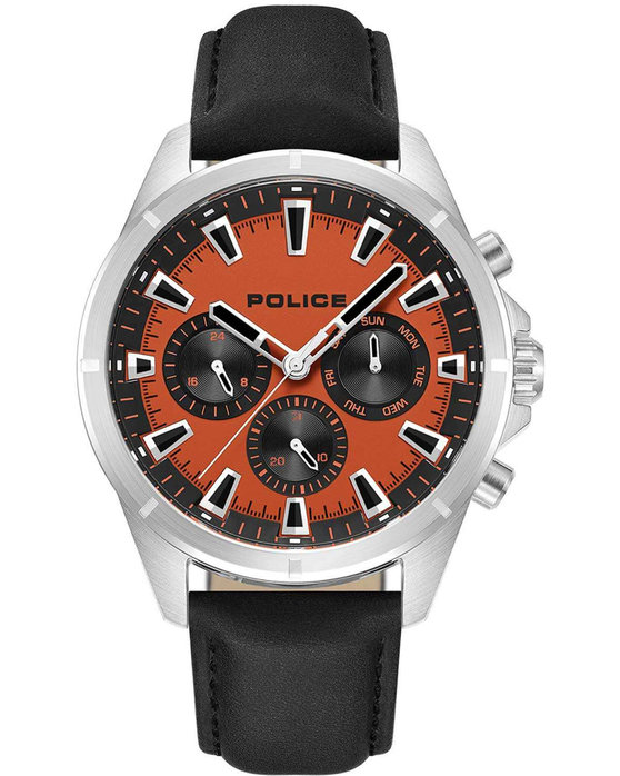 POLICE Malawi Black Leather Strap