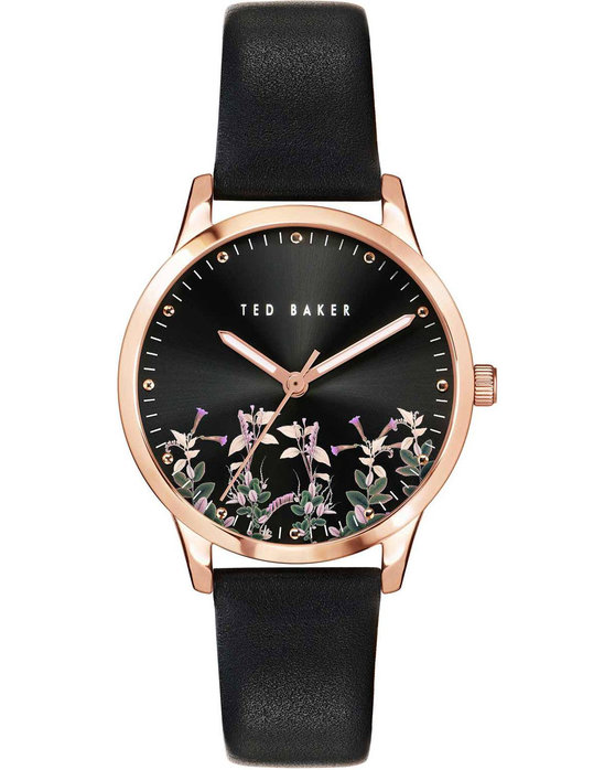 TED BAKER Fitzrovia Jardin Black Leather Strap