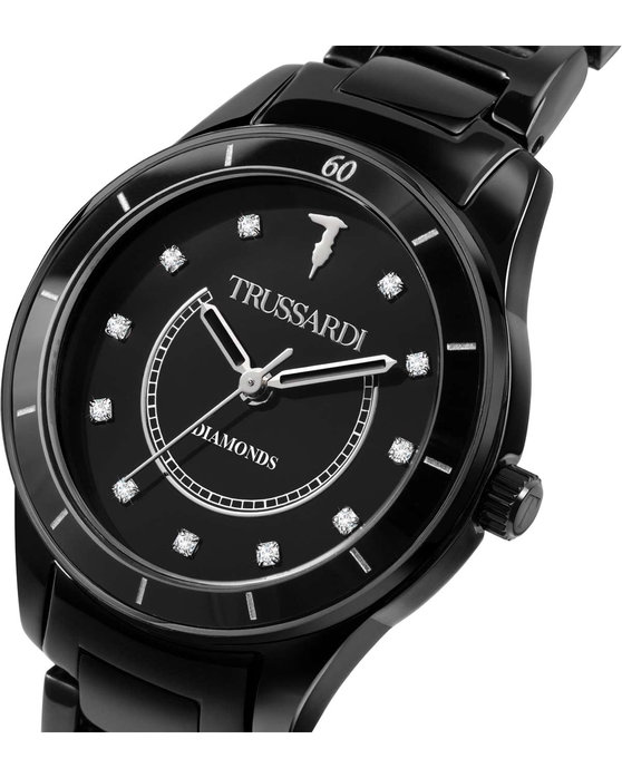 TRUSSARDI T-Sky Diamonds Black Metallic Bracelet