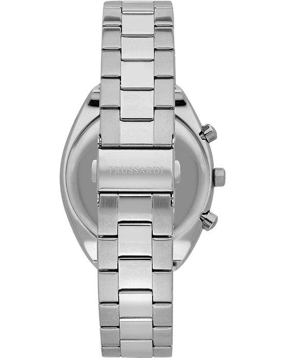 TRUSSARDI Metropolitan Dual Time Silver Metallic Bracelet