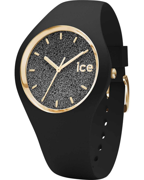 ICE WATCH Glitter Black Silicone Strap (S)