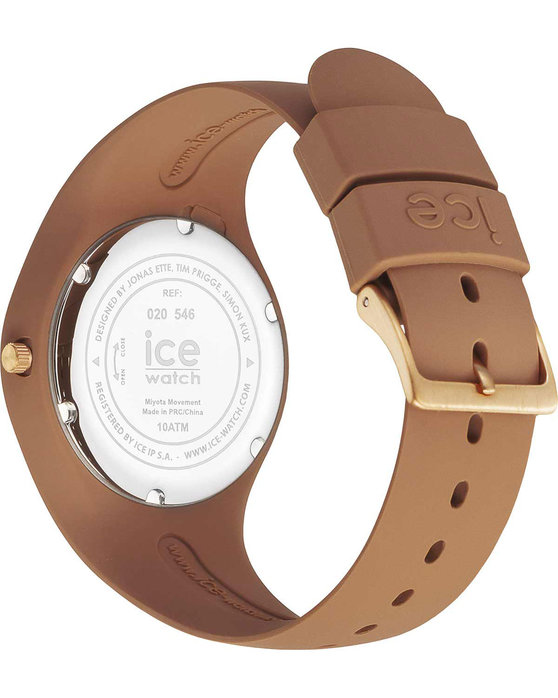 ICE WATCH Glam Brushed Brown Silicone Strap (M)