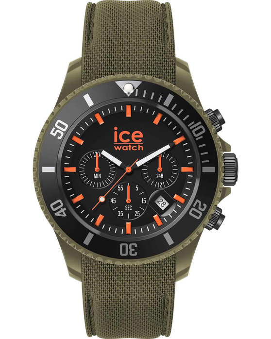 ICE WATCH Chrono with Olive Green Silicone Strap (L)