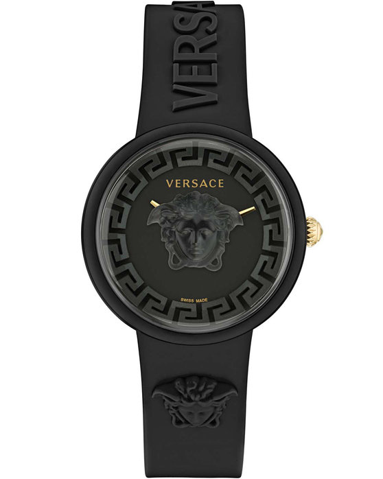 VERSACE Medusa Pop Black Rubber Strap