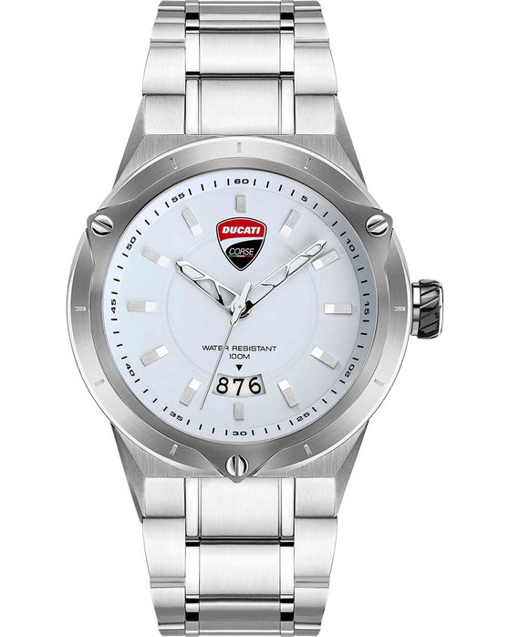 DUCATI CORSE Curva Silver Stainless Steel Bracelet