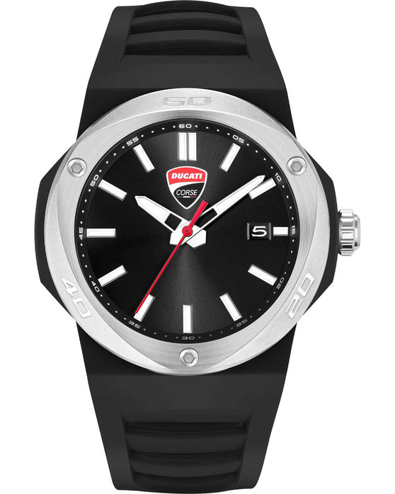 DUCATI CORSE Tradizione Black Silicone Strap