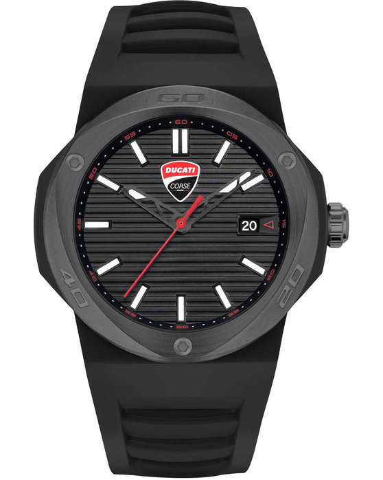 DUCATI CORSE Tradizione Black Silicone Strap