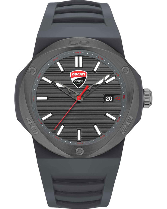 DUCATI CORSE Tradizione Grey Silicone Strap