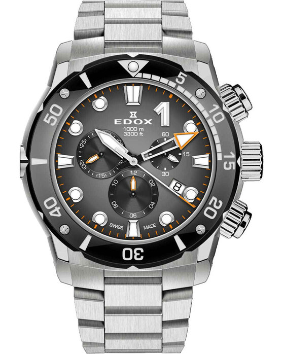 EDOX CO-1 Chronograph Silver Titanium Bracelet