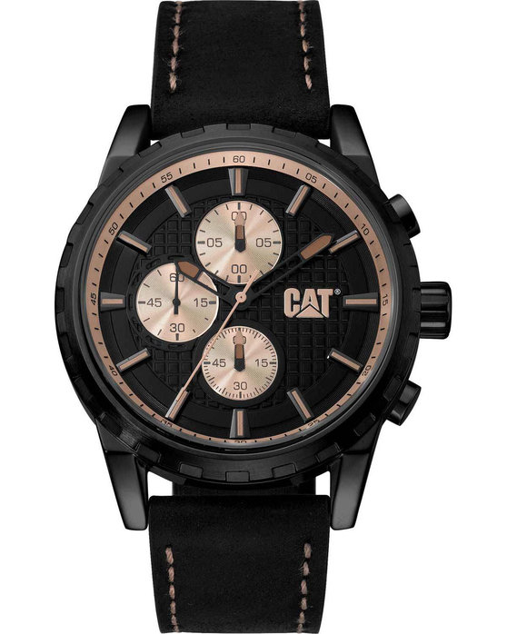 CATERPILLAR Architect Black Leather Strap