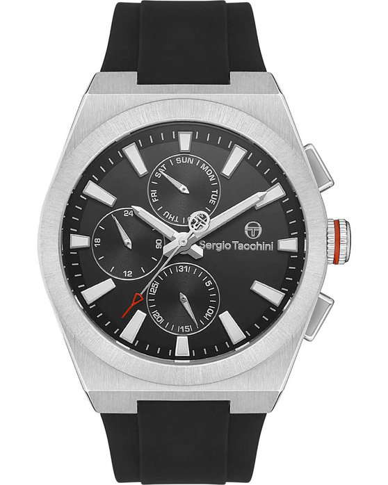 SERGIO TACCHINI Archivio Black Silicone Strap