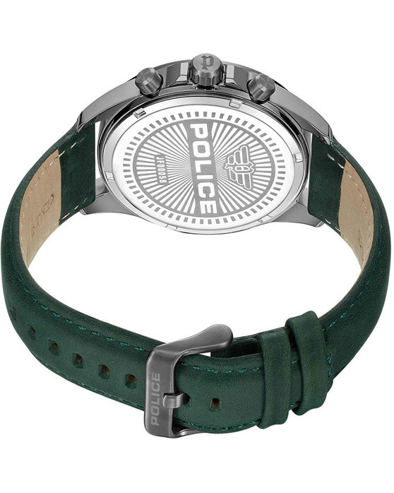 POLICE Malawi Green Leather Strap