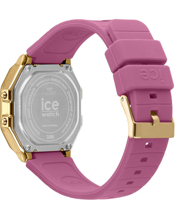 ICE WATCH Digit Retro Chronograph Purple Silicone Strap (S)