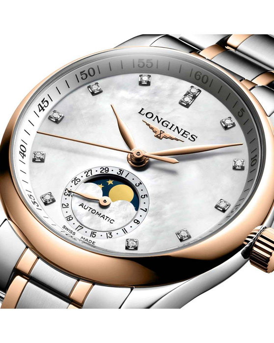 LONGINES The LONGINES Master Collection Diamonds Automatic Two Tone Stainless Steel Bracelet