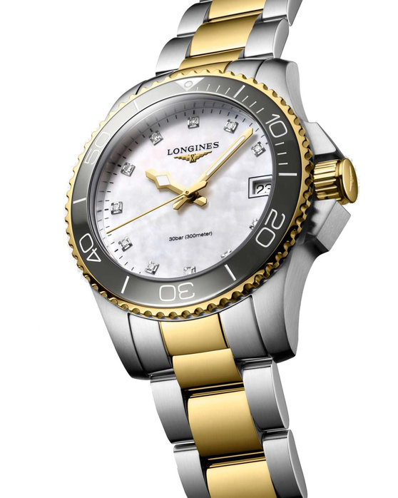 LONGINES HydroConquest Diamonds Two Tone Stainless Steel Bracelet