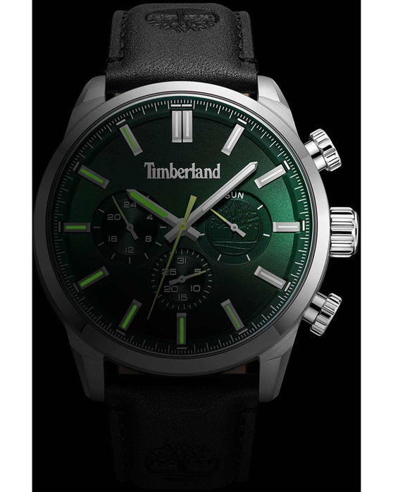 TIMBERLAND Henniker II Black Leather Strap