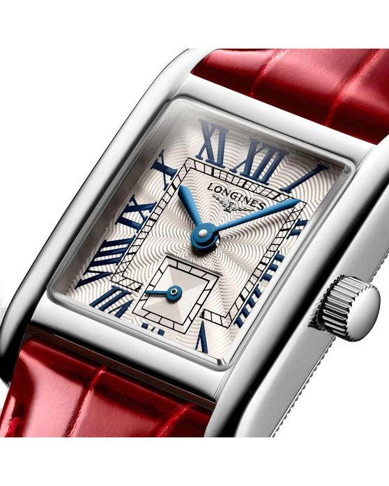 LONGINES Mini DolceVita Red Leather Strap