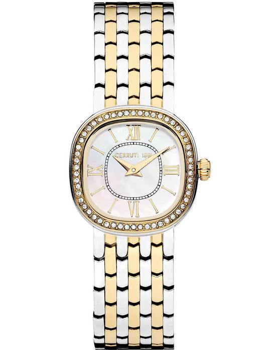 CERRUTI Gresta Crystals Two Tone Stainless Steel Bracelet