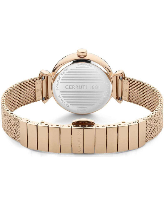 CERRUTI Cerrisi Crystals Rose Gold Stainless Steel Bracelet