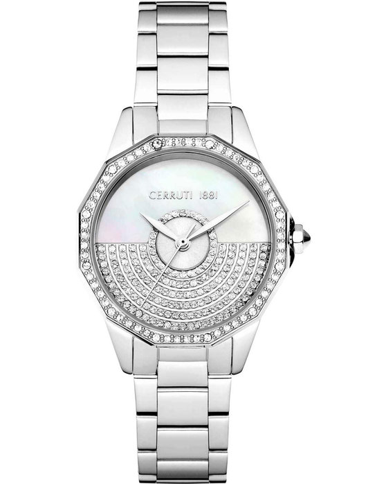 CERRUTI Jesina Crystals Silver Stainless Steel Bracelet