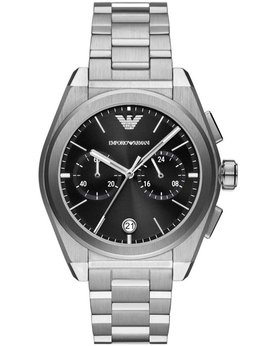 EMPORIO ARMANI Federico Chronograph Silver Stainless Steel Bracelet