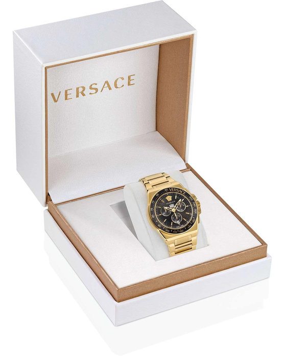 VERSACE Greca Extreme Chronograph Gold Stainless Steel Bracelet