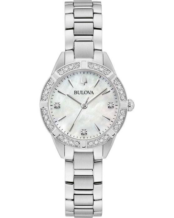 BULOVA Sutton Diamonds Silver Stainless Steel Bracelet