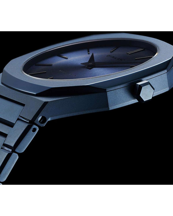 D1 MILANO Ultra Thin Blue Stainless Steel Bracelet