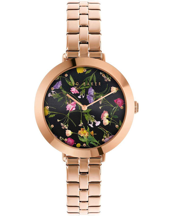 TED BAKER Amy Floral Rose Gold Stainless Steel Bracelet