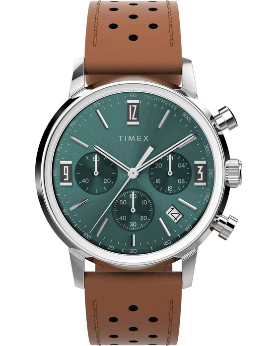 TIMEX Marlin Chronograph Brown Leather Strap