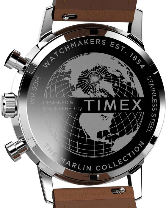 TIMEX Marlin Chronograph Brown Leather Strap