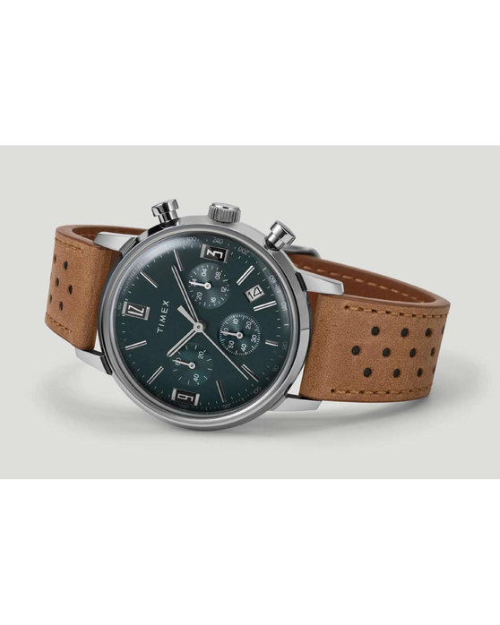 TIMEX Marlin Chronograph Brown Leather Strap