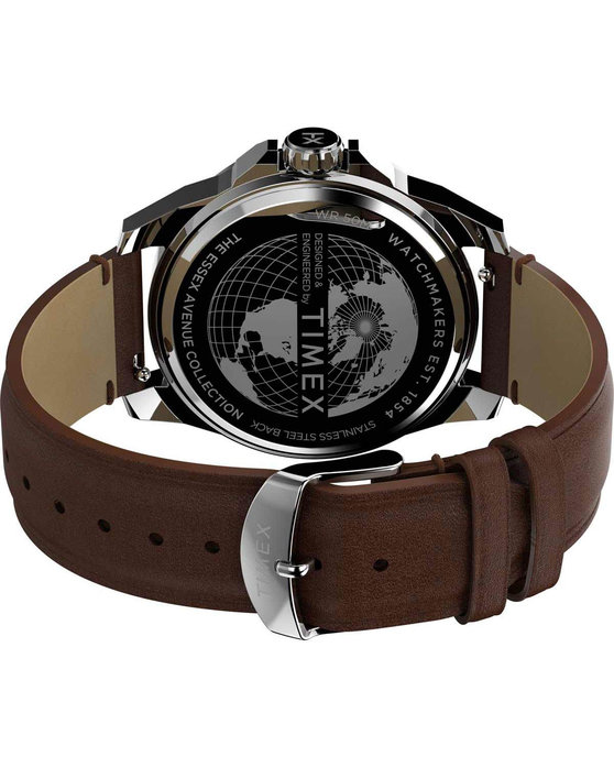 TIMEX Trend Essex Brown Leather Strap