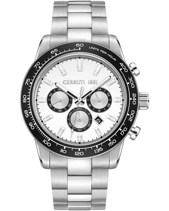 CERRUTI Turchino Chronograph Silver Stainless Steel Bracelet