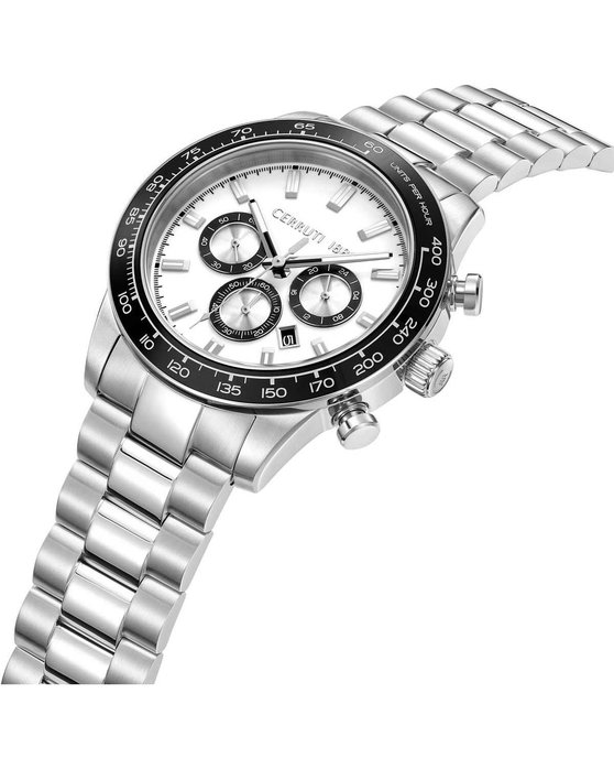 CERRUTI Turchino Chronograph Silver Stainless Steel Bracelet