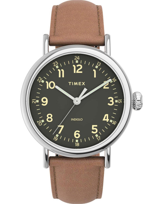 TIMEX Waterbury Standard Brown Leather Strap