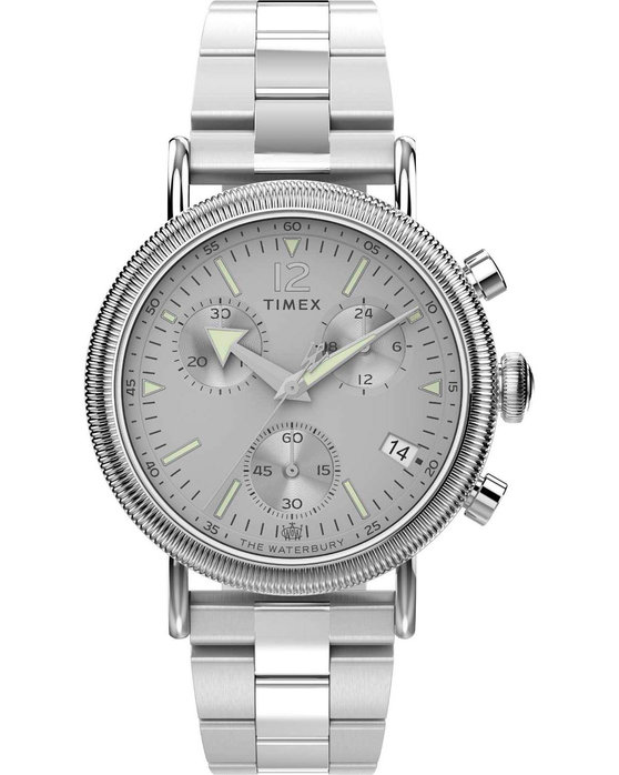 TIMEX Waterbury Traditional Chronograph Silver Stainless Steel Bracelet