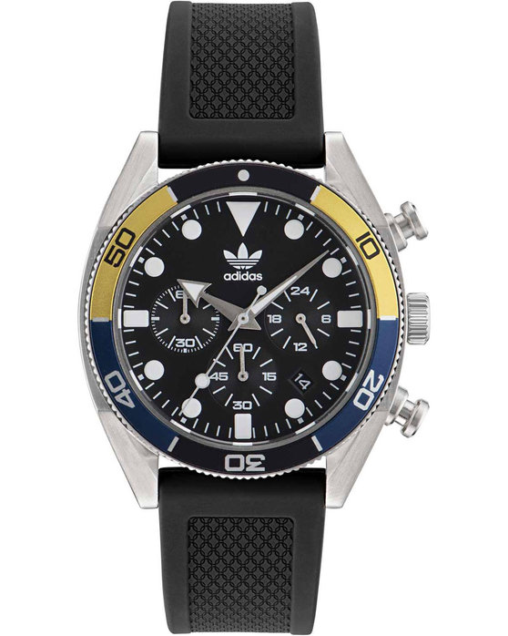 ADIDAS ORIGINALS Edition Two Chronograph Black Silicone Strap