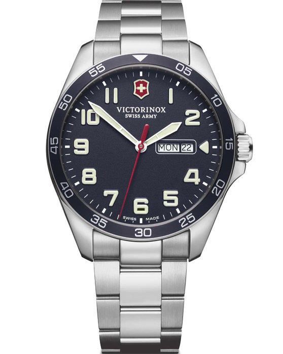 VICTORINOX FieldForce Silver Stainless Steel Bracelet