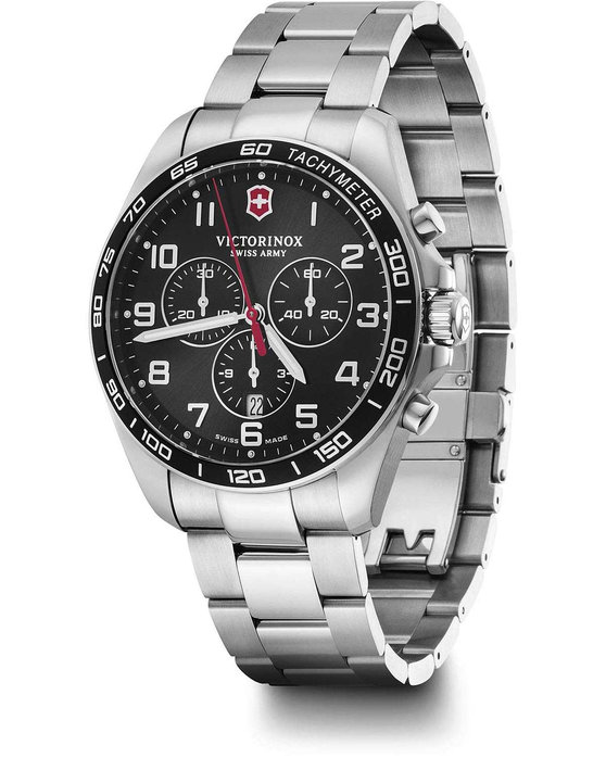 VICTORINOX FieldForce Classic Chronograph Silver Stainless Steel Bracelet