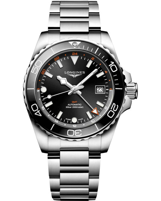 LONGINES HydroConquest Automatic Dual Time Silver Stainless Steel Bracelet