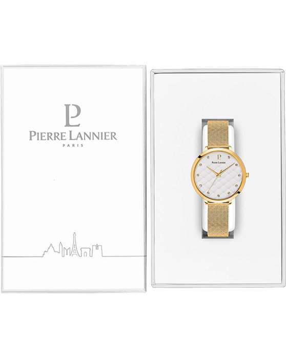 PIERRE LANNIER Grace Crystals Gold Stainless Steel Bracelet