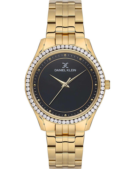 DANIEL KLEIN Crystals Gold Stainless Steel Bracelet