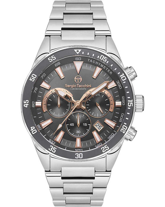 SERGIO TACCHINI Gents Chronograph Silver Stainless Steel Bracelet