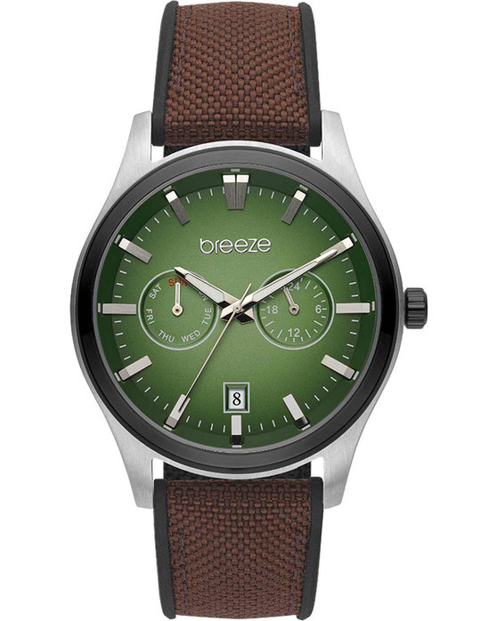 BREEZE Standout Brown Combined Materials Strap