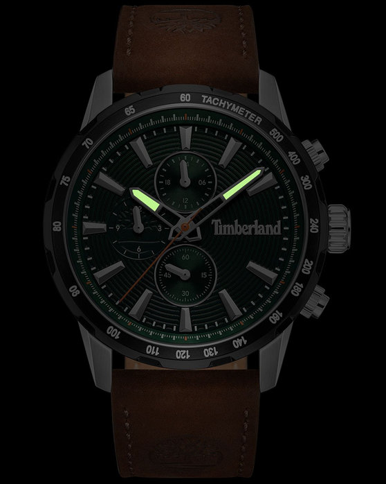 TIMBERLAND Kennebunk Chronograph Brown Leather Strap