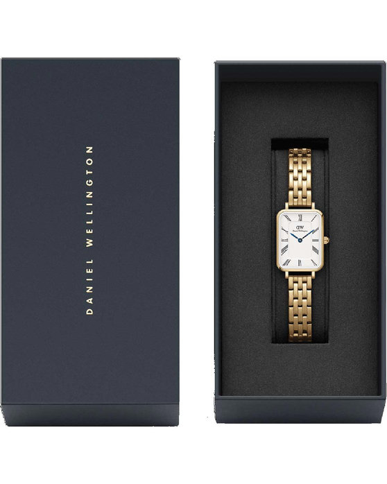 DANIEL WELLINGTON Quadro Roman Numerals Gold Stainless Steel Bracelet