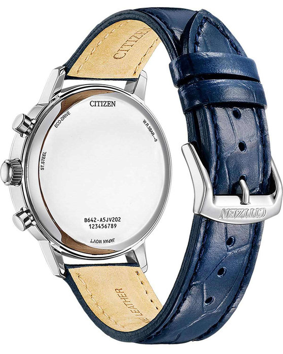 CITIZEN Eco-Drive Chronograph Blue Leather Strap