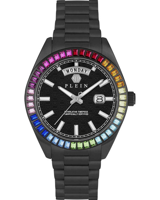 PHILIPP PLEIN Superlative Crystals Black Stainless Steel Bracelet